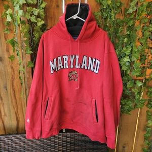 Thrashed Champs Sports Red Maryland Hoodie